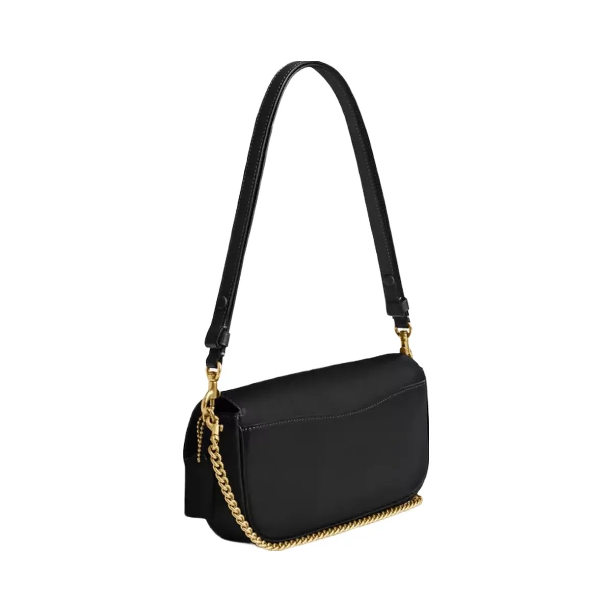 Coach Brook Flap Chain Bag in Brass Black - HypeFly India View 2