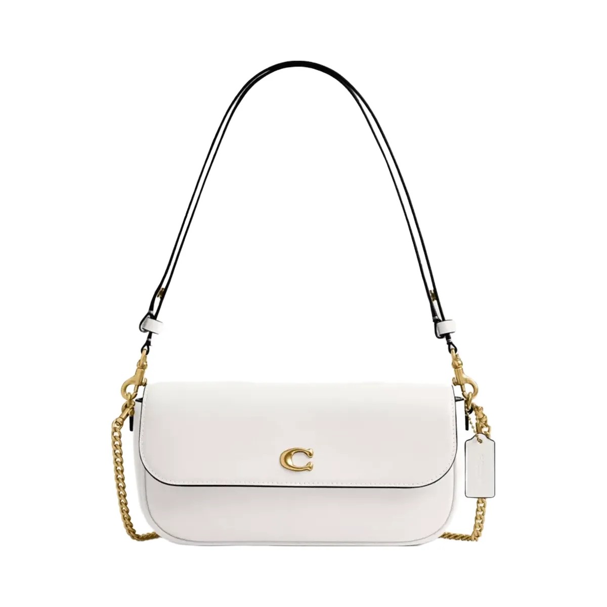 Coach Brook Flap Chain Bag in Brass Chalk - HypeFly India View 1