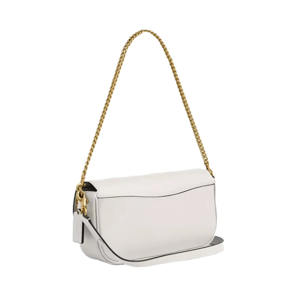 Coach Brook Flap Chain Bag in Brass Chalk - HypeFly India View 2