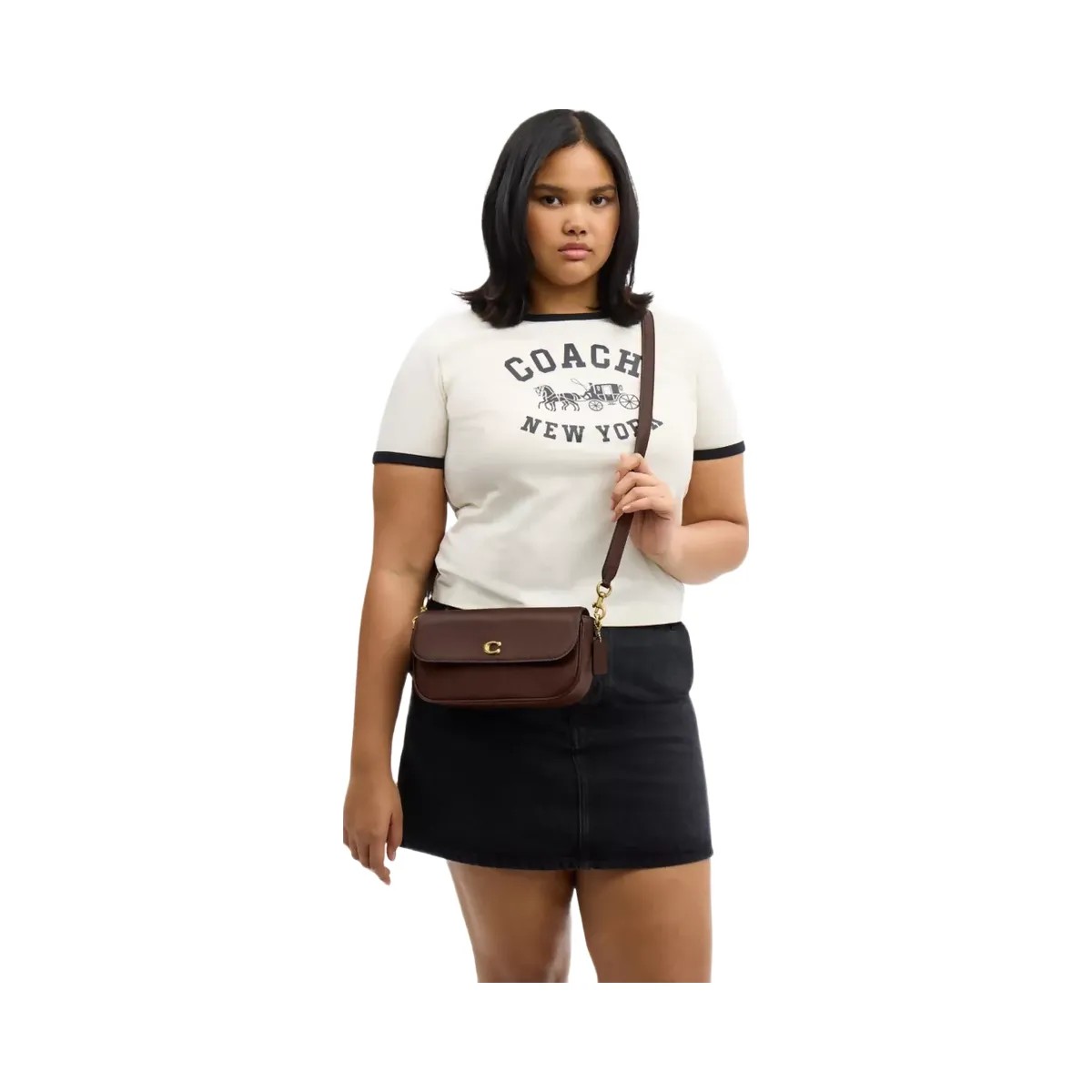 Coach Brook Flap Chain Bag in Brass Maple - HypeFly India View 6