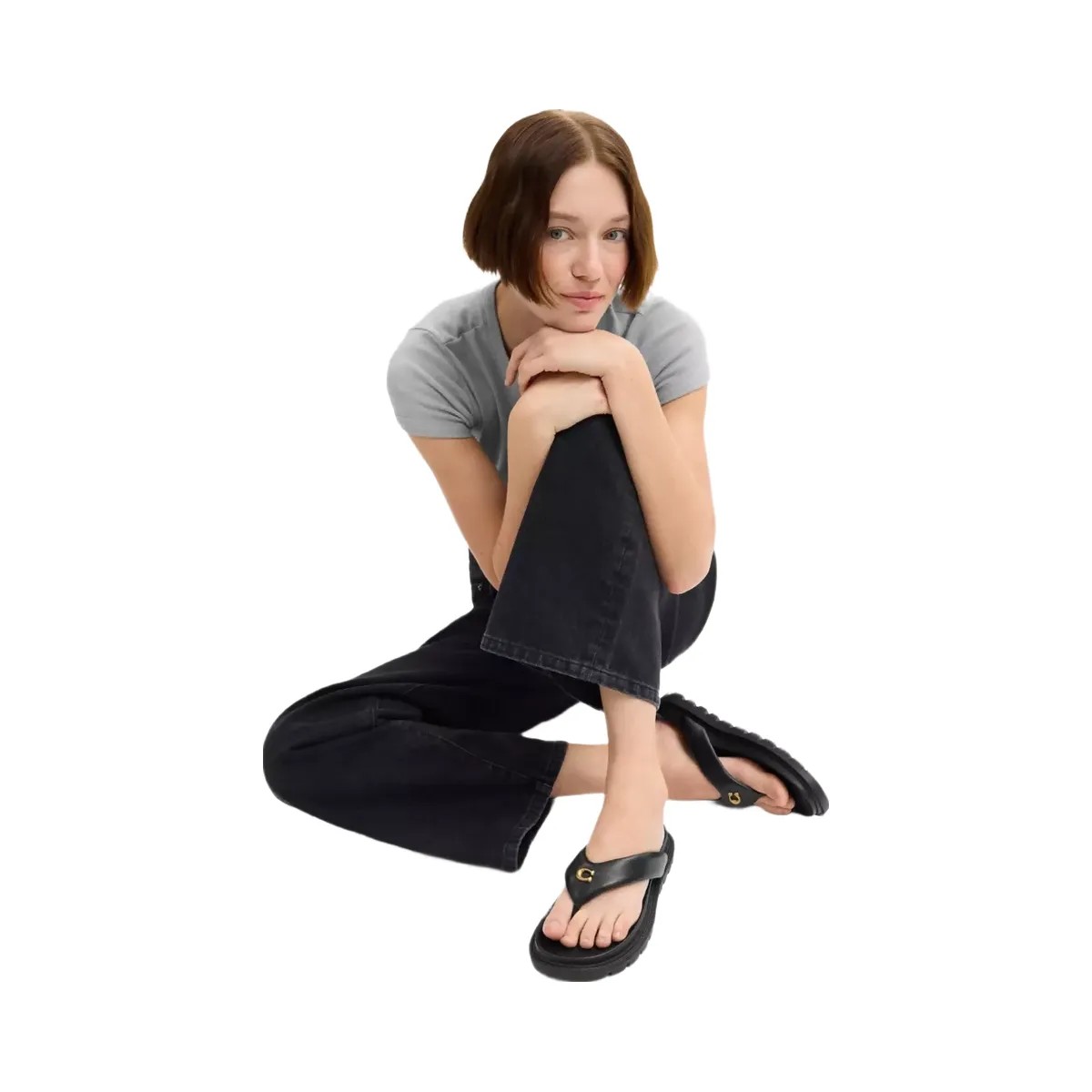 Coach Brynn Thong Sandal in Black - HypeFly India View 6