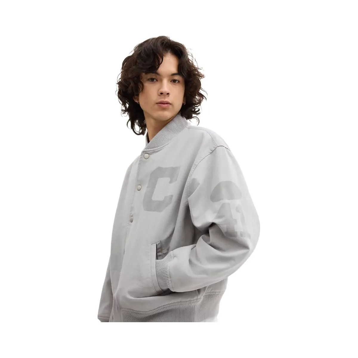 Coach Canvas Varsity Jacket in Light Grey - HypeFly India View 4