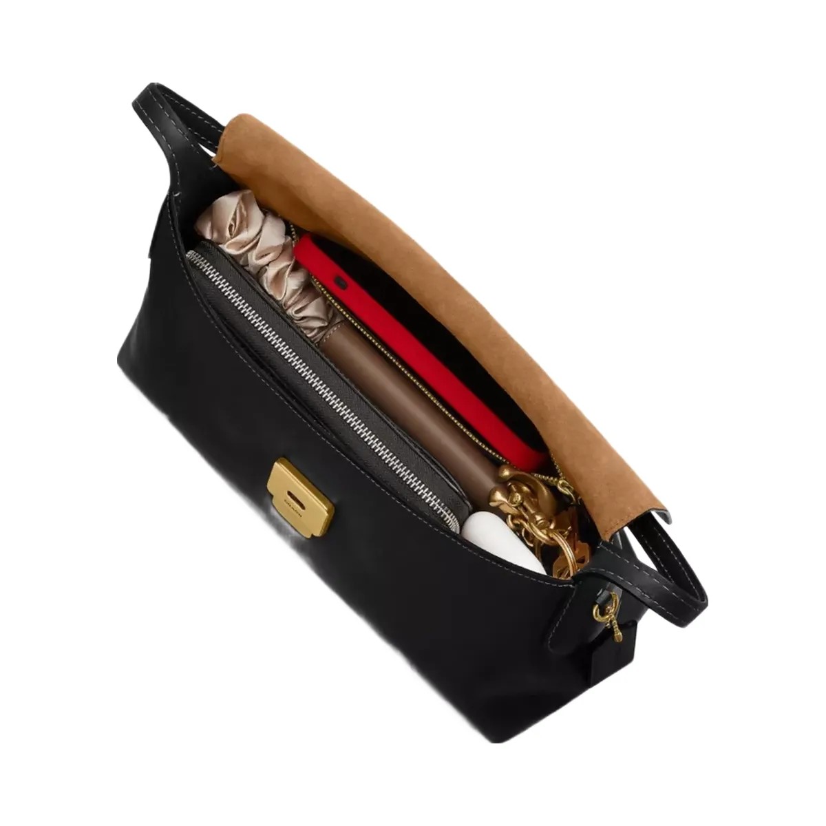 Coach Chelsea Shoulder Bag 30 in Brass Black - HypeFly India View 4