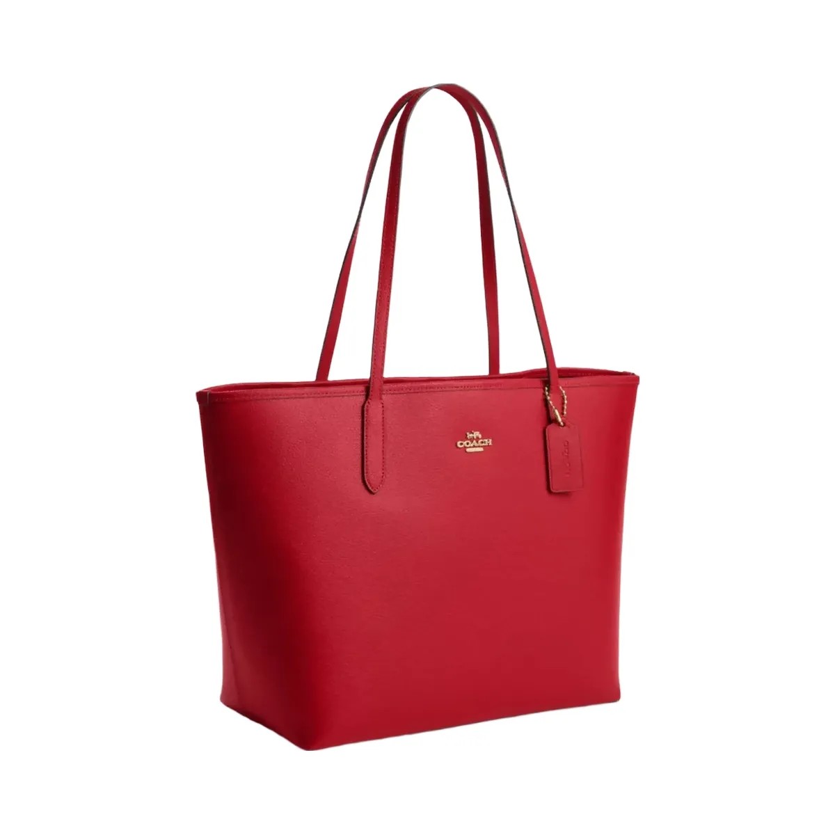 Coach City Tote Bag in Gold Bright Cardinal - HypeFly India View 2