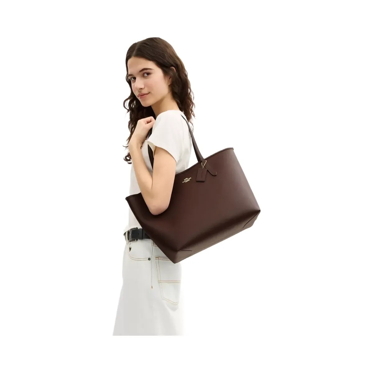 Coach City Tote Bag in Gold Maple - HypeFly India View 6