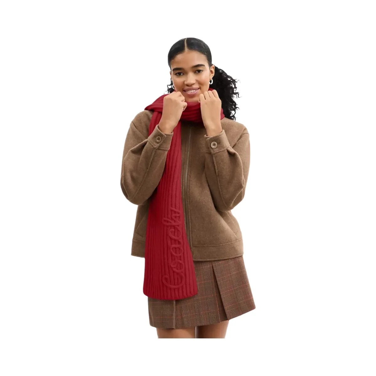 Coach Coach Script Knit Muffler in Red - HypeFly India View 2