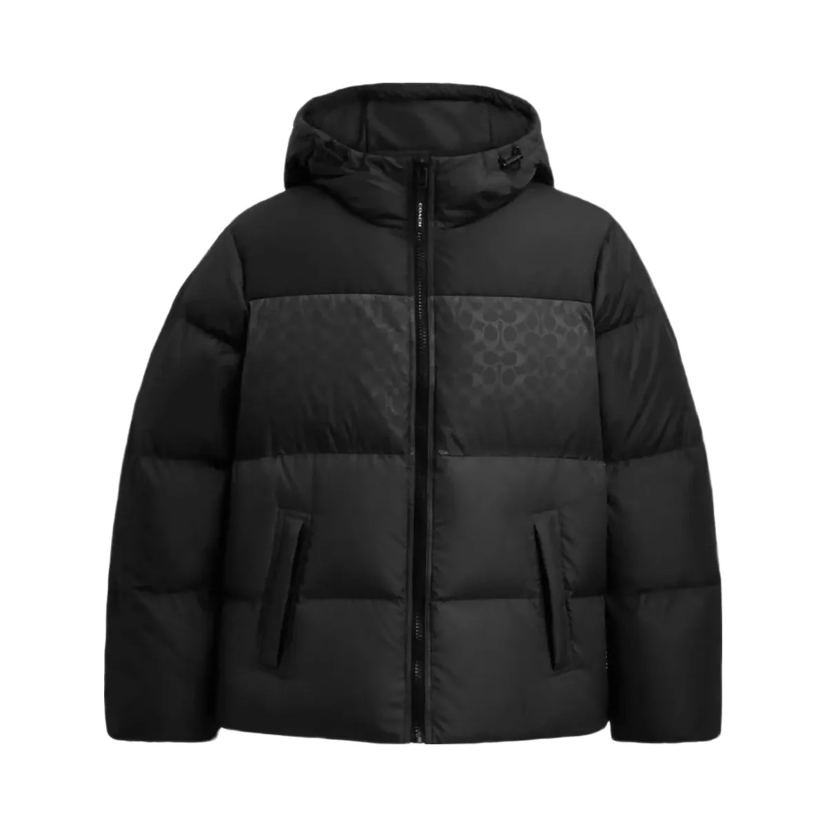 Coach Colorblock Down Jacket Black - HypeFly India View 1