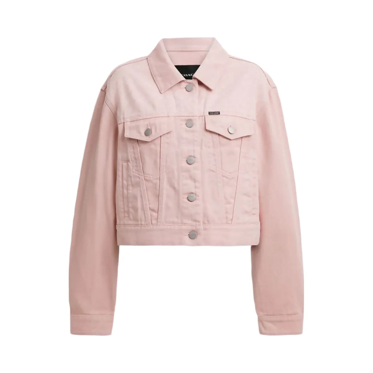 Coach Colorful Signature Denim Jacket Pink - HypeFly India View 1