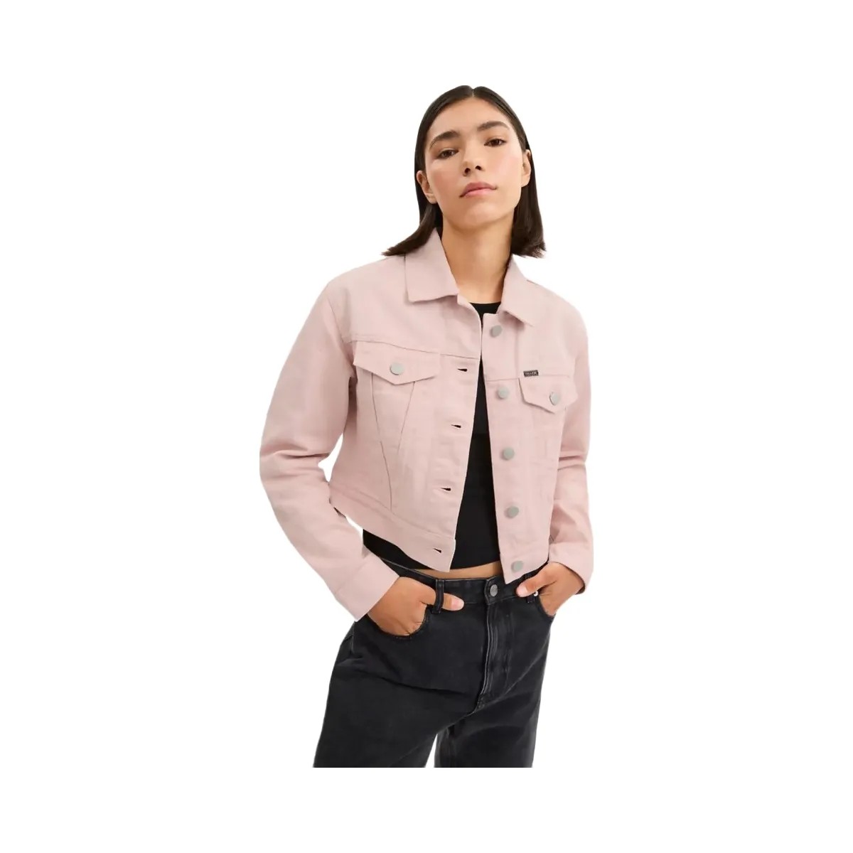 Coach Colorful Signature Denim Jacket Pink - HypeFly India View 2