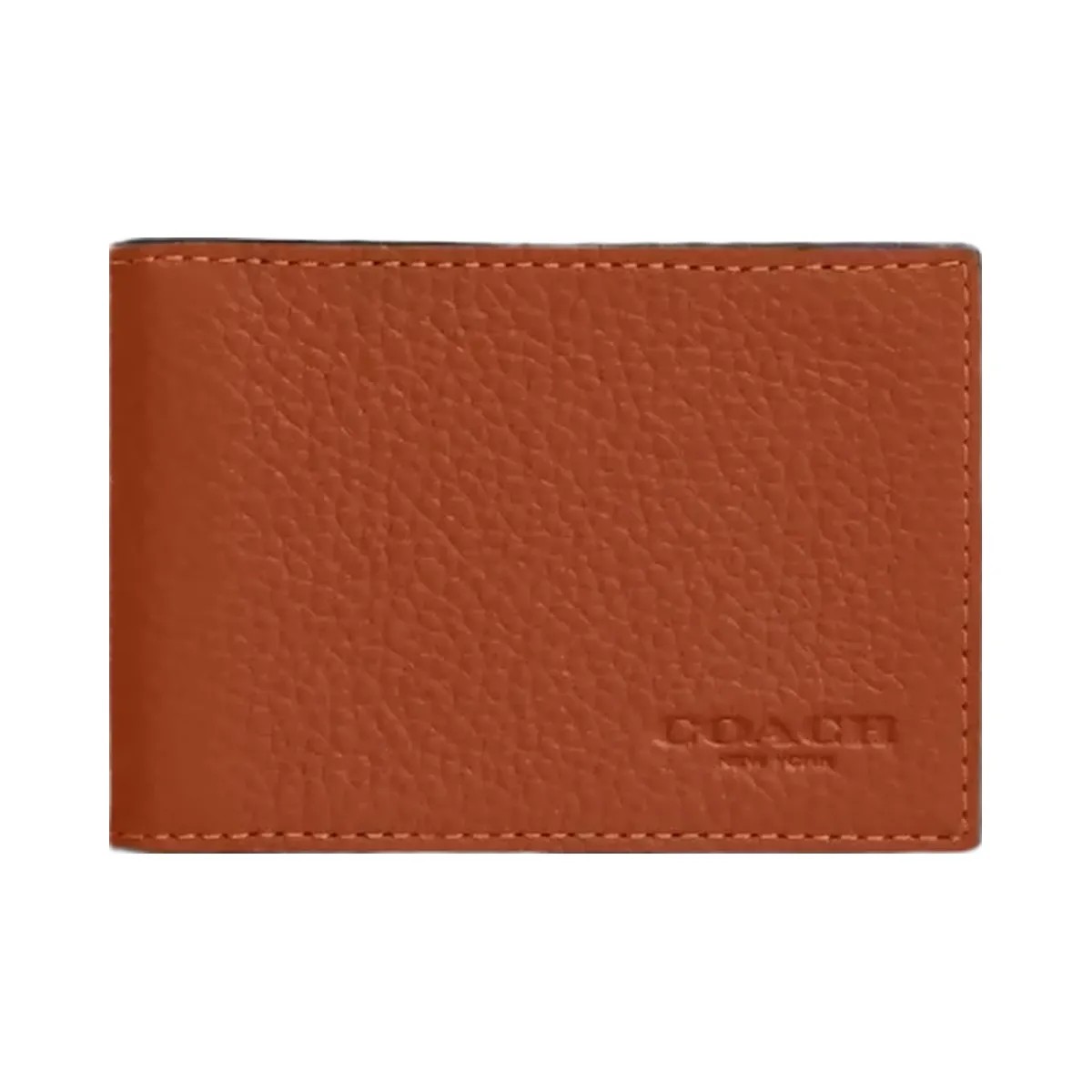 Coach Compact Billfold Wallet in Amber Brown - HypeFly India View 1