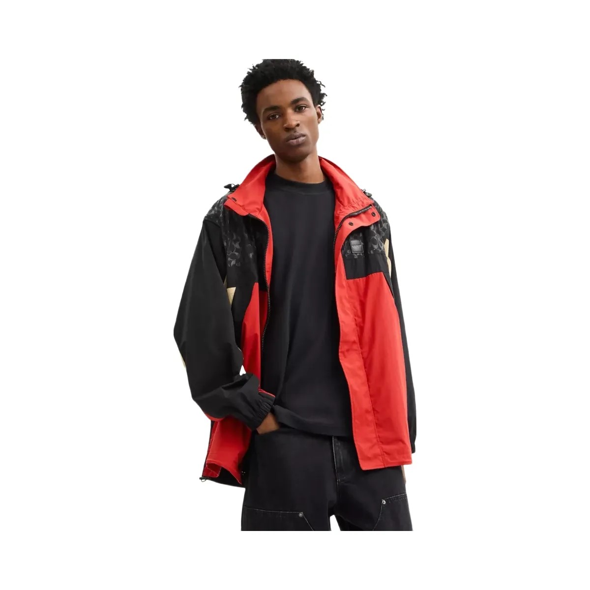 Coach Convertible Windbreaker in Black Red - HypeFly India View 3