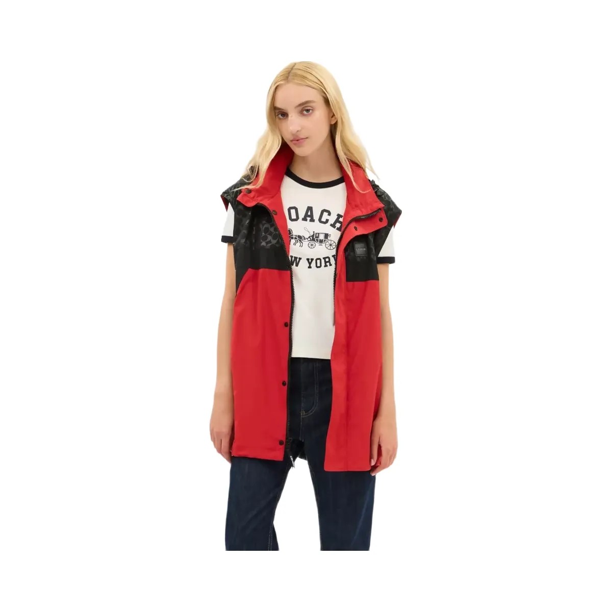 Coach Convertible Windbreaker in Black Red - HypeFly India View 5