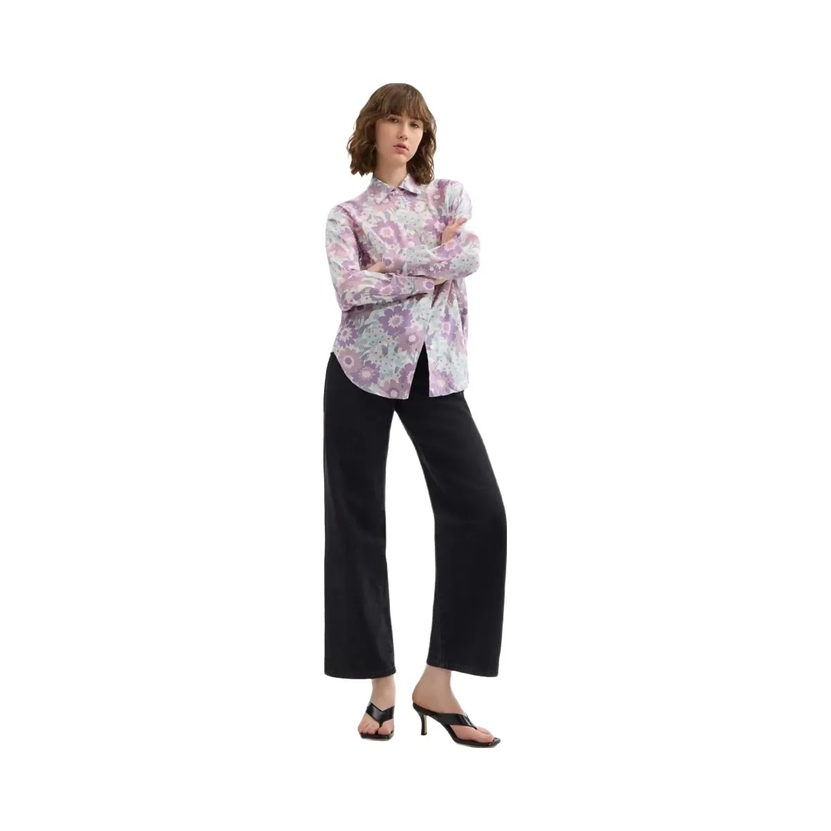 Coach Cotton Voile Shirt Purple Floral - HypeFly India View 2