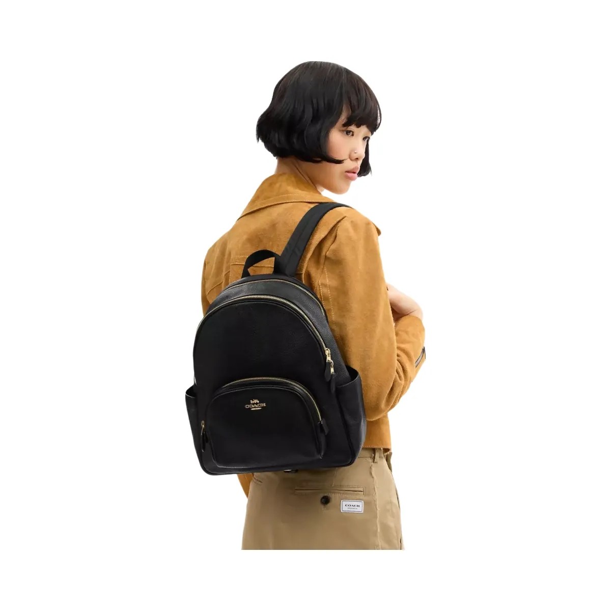 Coach Court Backpack in Gold Black - HypeFly India View 5