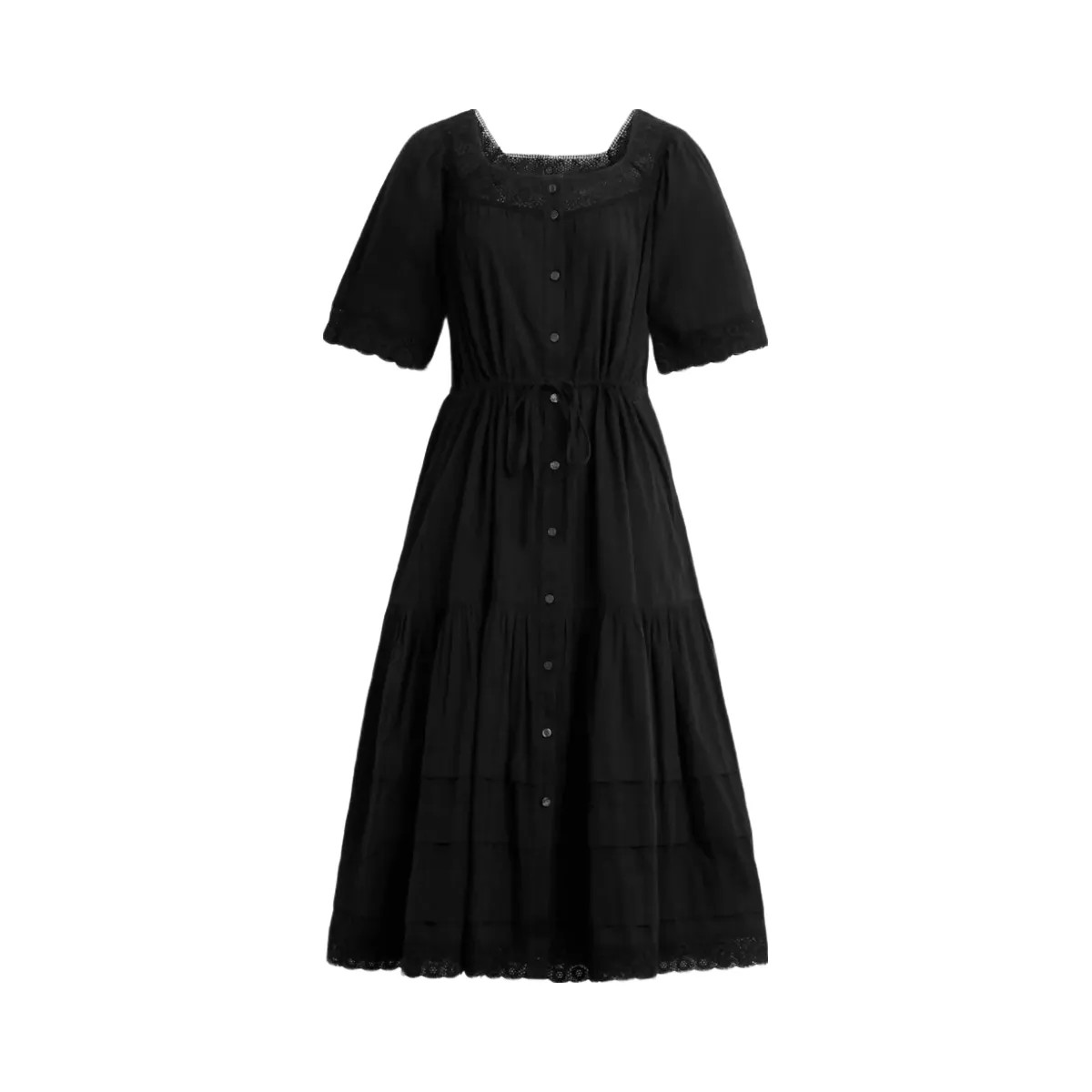 Coach Crochet Trim Dress Black - HypeFly India View 1