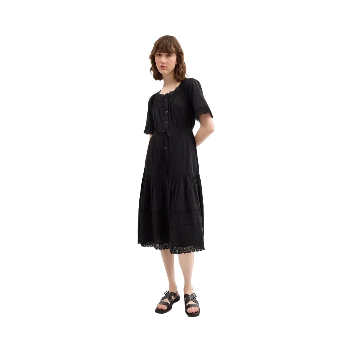 Coach Crochet Trim Dress Black - HypeFly India View 2