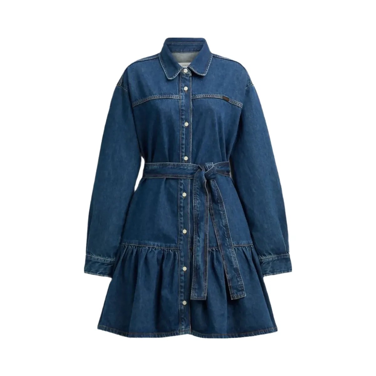 Coach Denim Shirt Dress Dark Blue - HypeFly India View 1