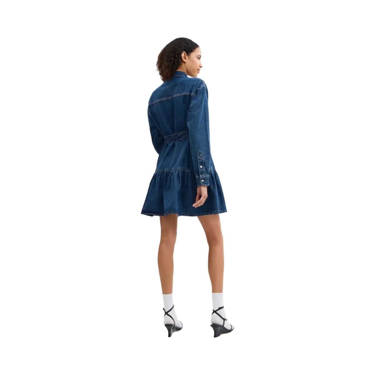 Coach Denim Shirt Dress Dark Blue - HypeFly India View 3
