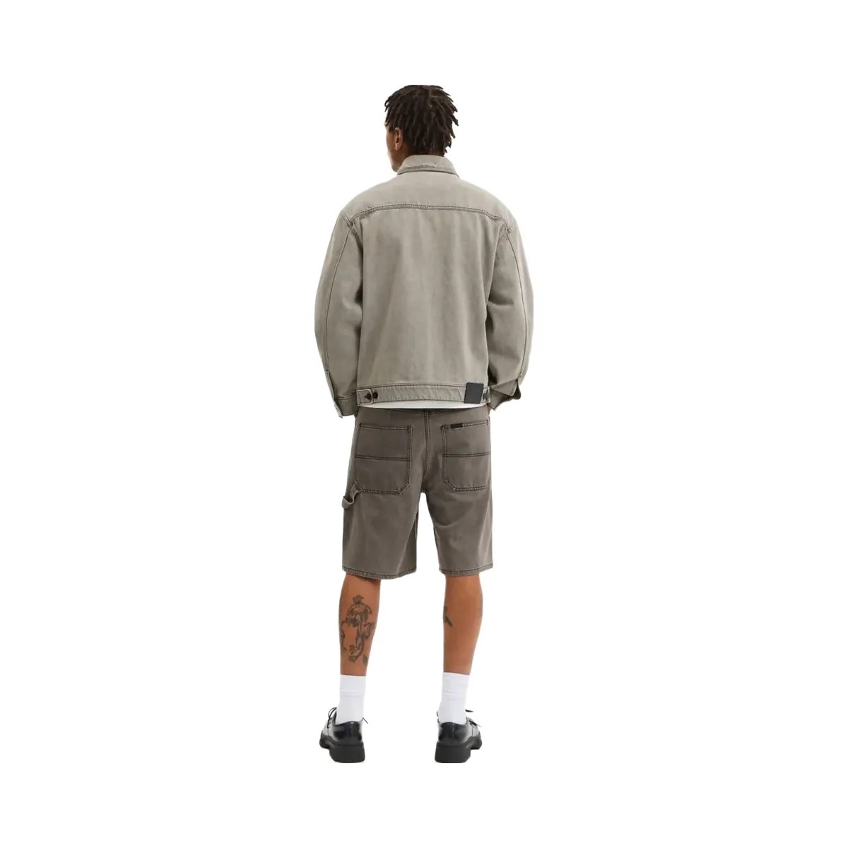Coach Denim Skater Shorts Charcoal - HypeFly India View 3