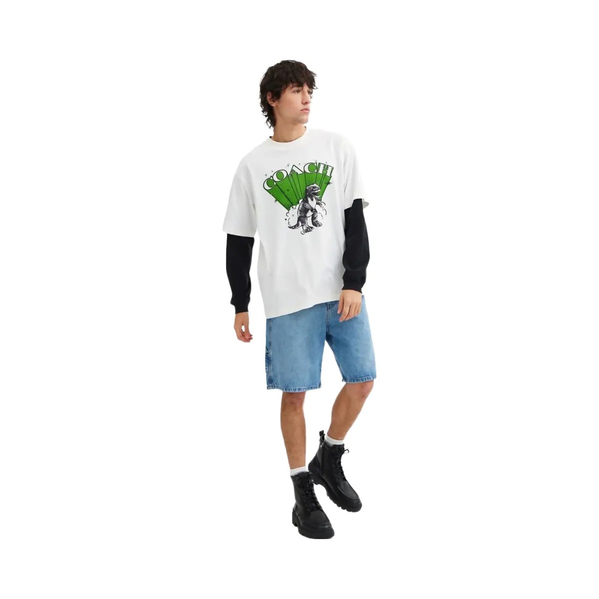 Coach Dinosaur T Shirt Vintage Ivory - HypeFly India View 2