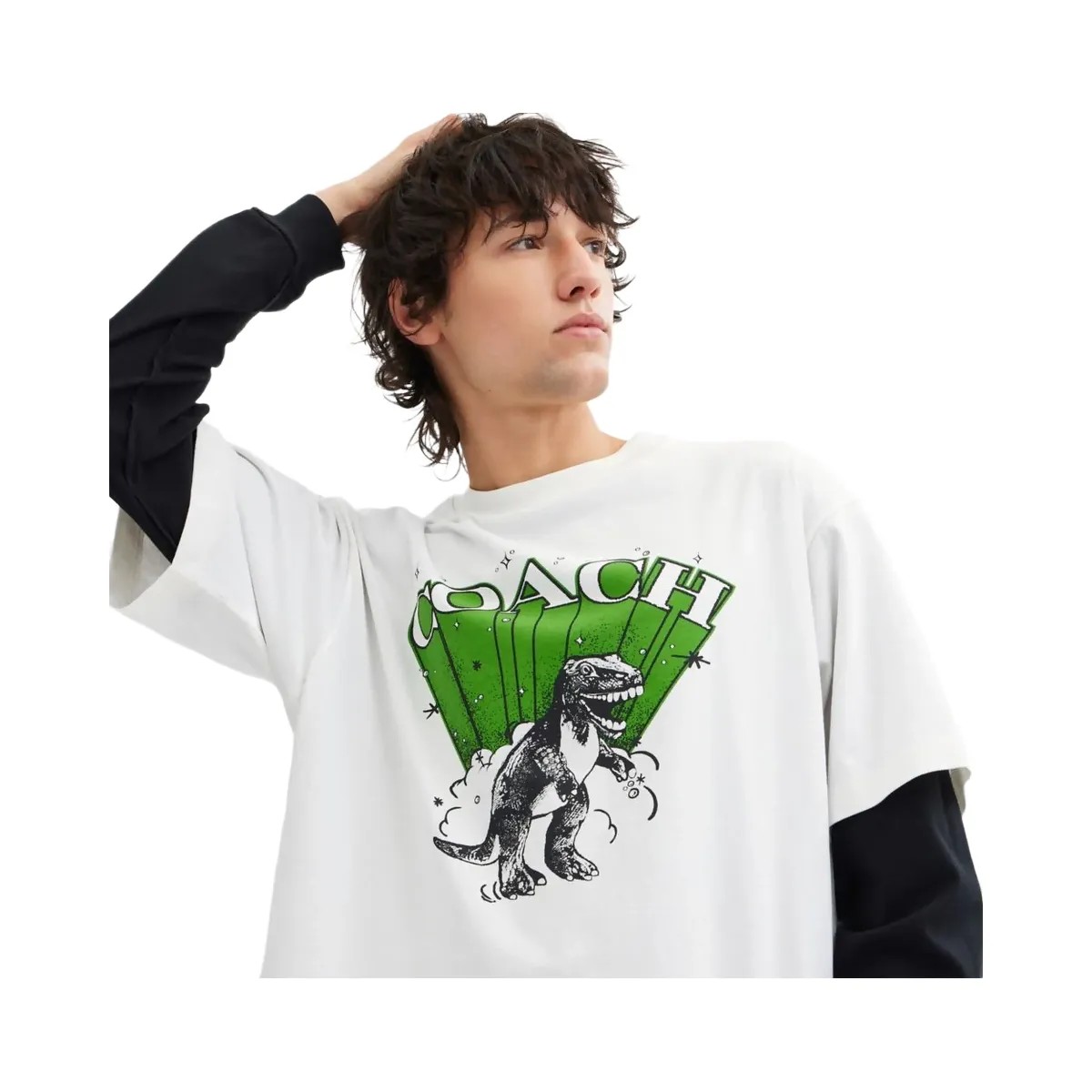 Coach Dinosaur T Shirt Vintage Ivory - HypeFly India View 4