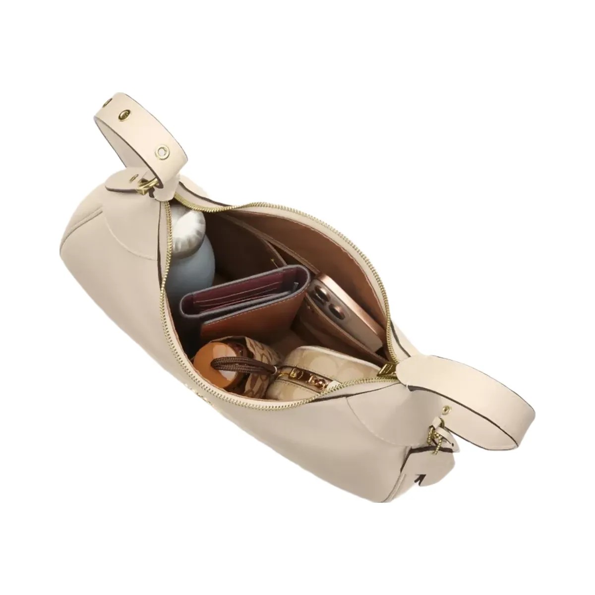 Coach Ella Shoulder Bag in Gold Oat - HypeFly India View 3
