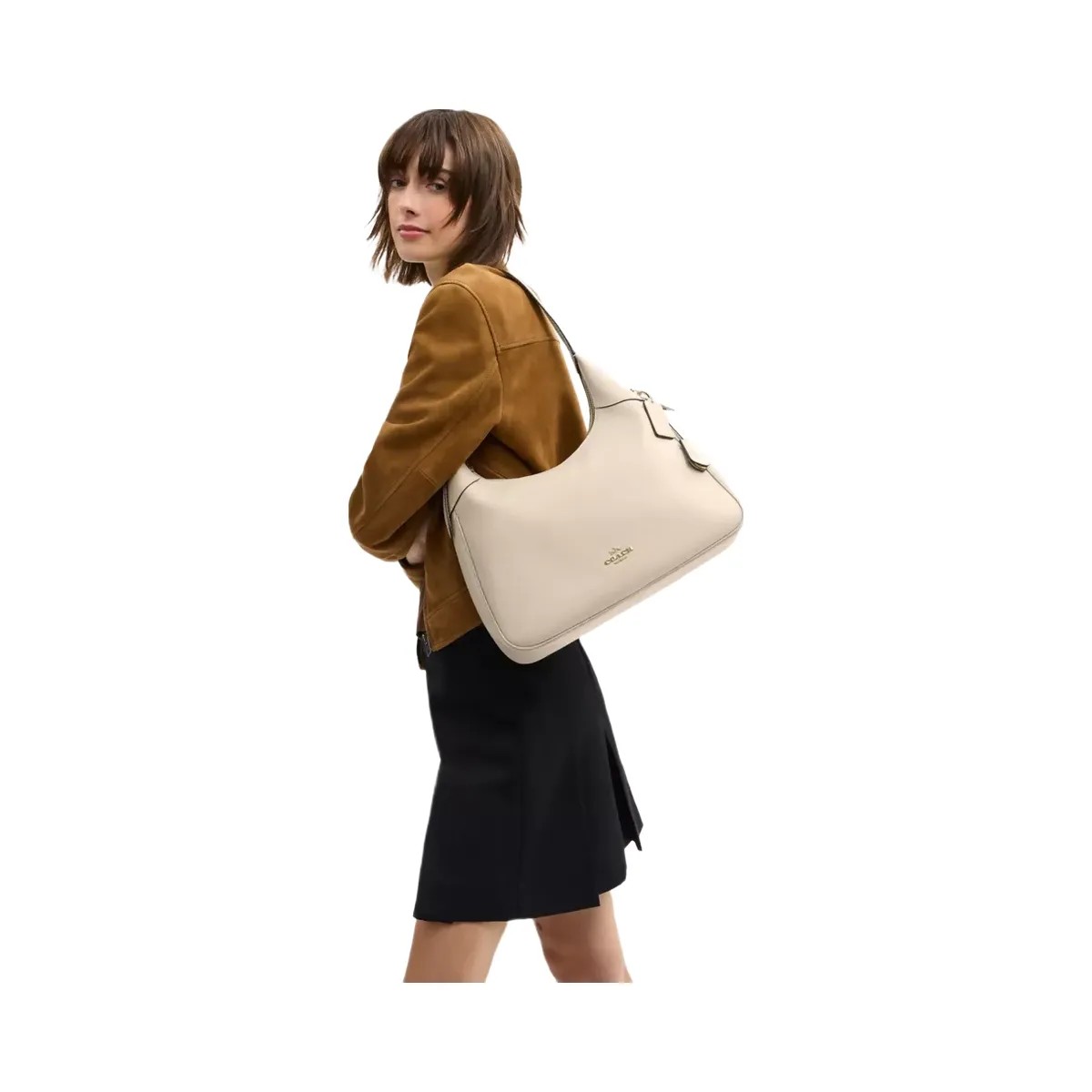 Coach Ella Shoulder Bag in Gold Oat - HypeFly India View 6
