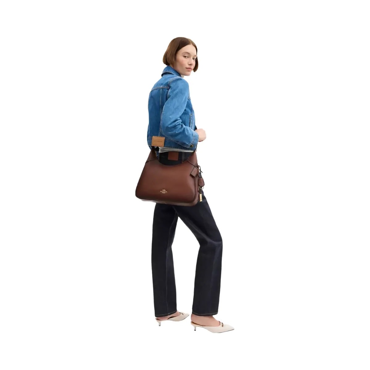 Coach Ella Shoulder Bag in Gold Redwood - HypeFly India View 6