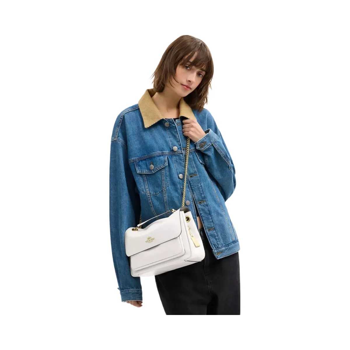 Coach Elodie Crossbody Bag in Gold Chalk - HypeFly India View 6