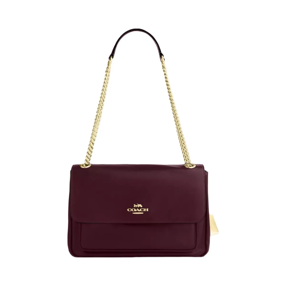Coach Elodie Crossbody Bag in Gold Dark Wine - HypeFly India View 1