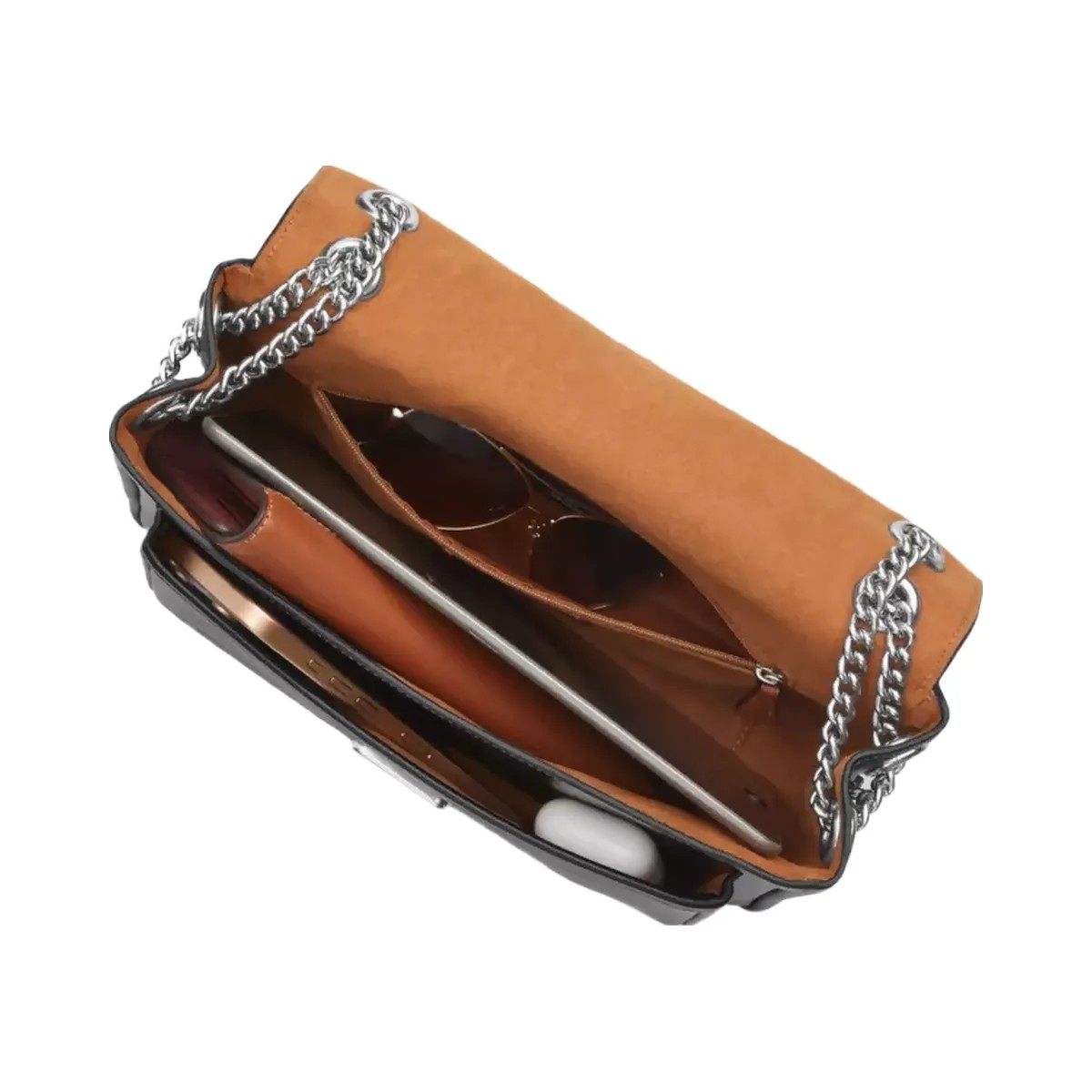 Coach Elodie Crossbody Bag in Silver Black - HypeFly India View 3