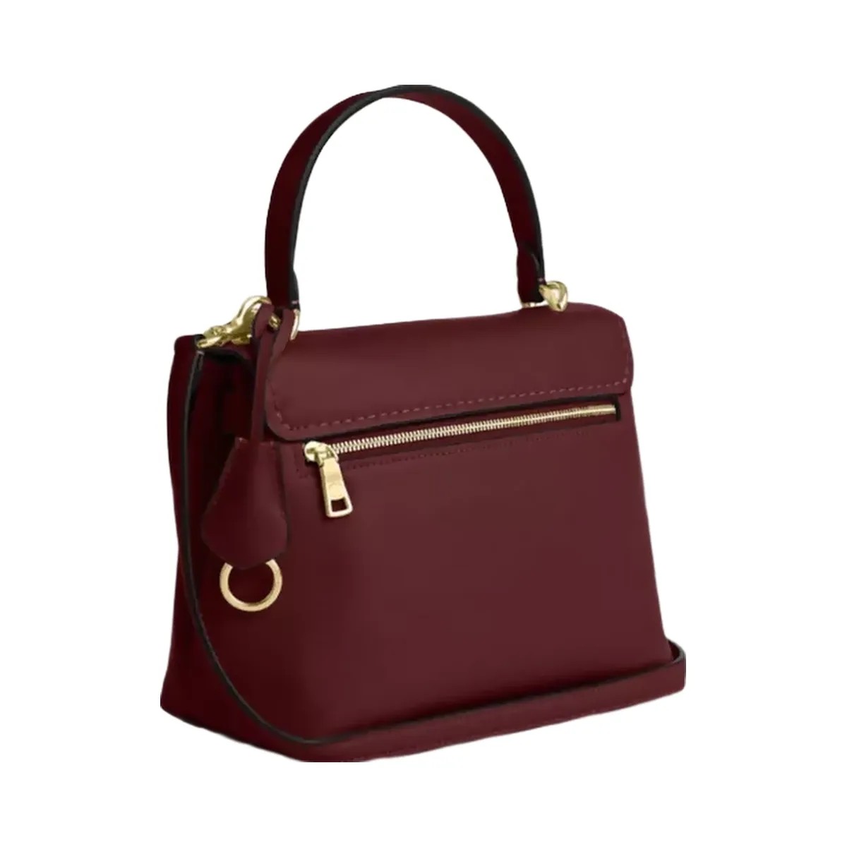Coach Emory Top Handle Bag in Gold Maroon - HypeFly India View 2
