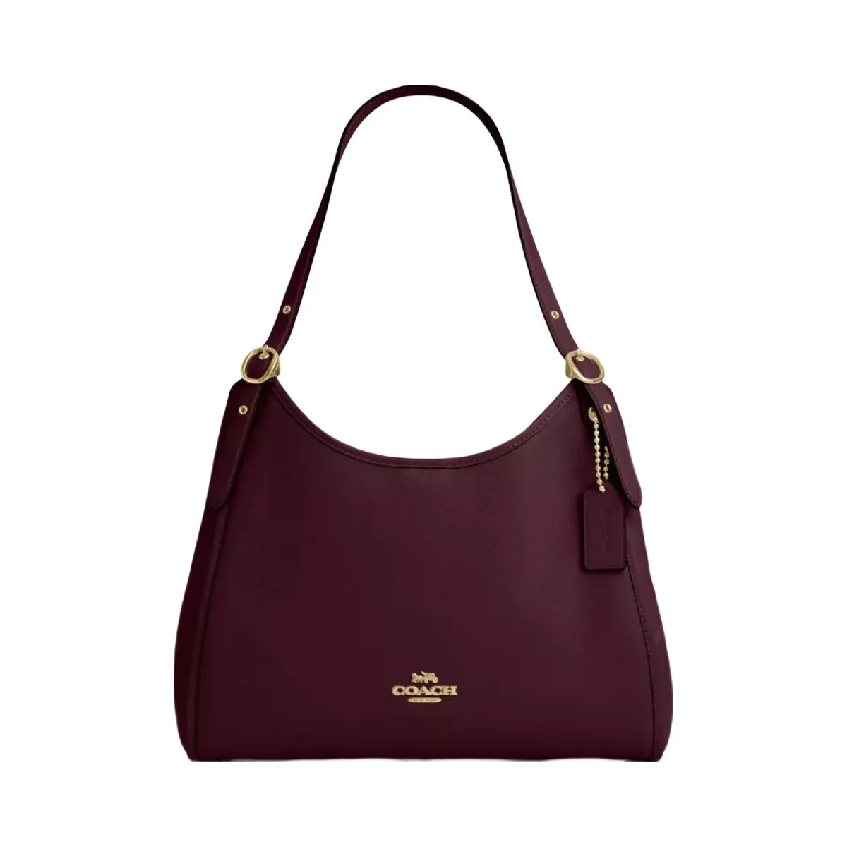 Coach Erin Shoulder Bag in Gold Dark Wine - HypeFly India View 1