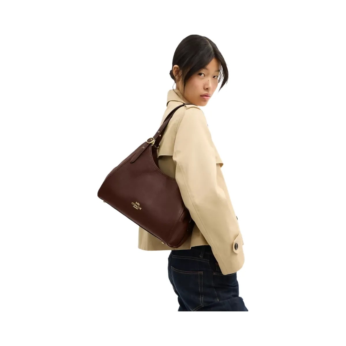 Coach Erin Shoulder Bag in Gold Maple - HypeFly India View 5