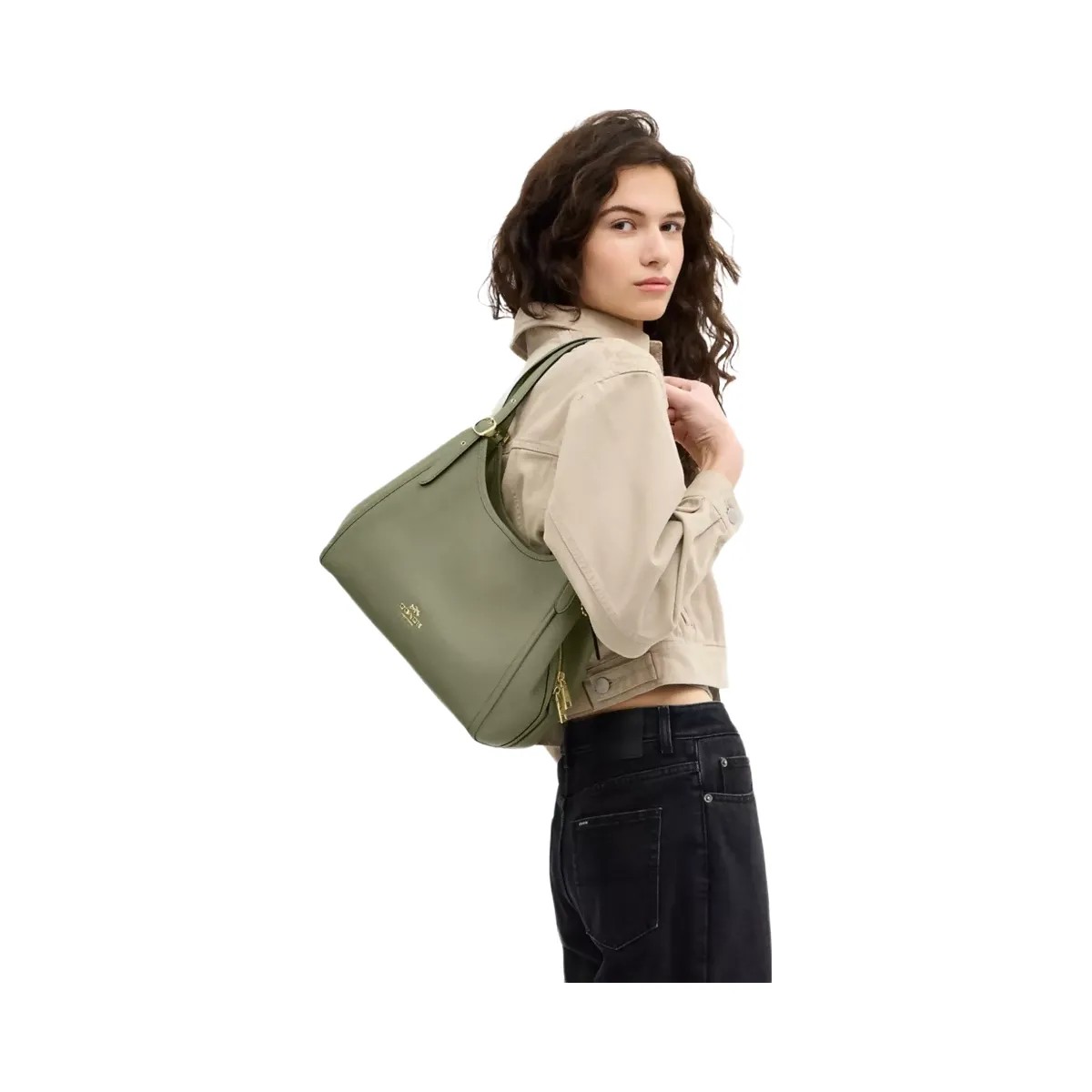 Coach Erin Shoulder Bag in Gold Pistachio - HypeFly India View 6