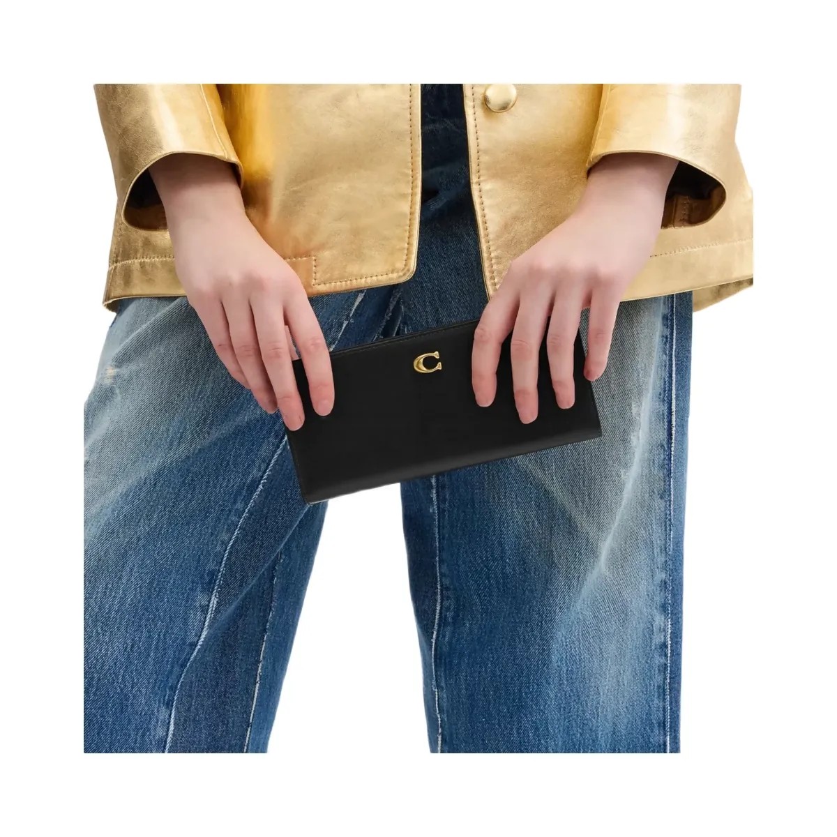 Coach Essential Slim Wallet in Brass Black - HypeFly India View 4