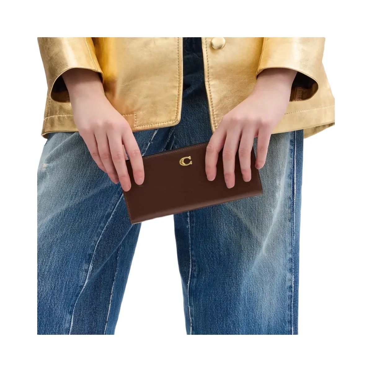 Coach Essential Slim Wallet in Brass Maple - HypeFly India View 4