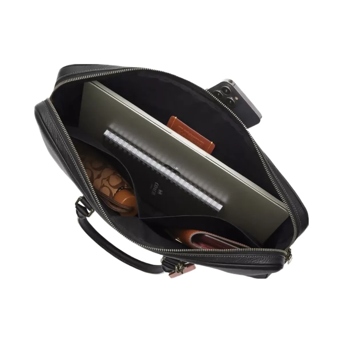 Coach Ethan Large Brief in Gunmetal Black - HypeFly India View 3