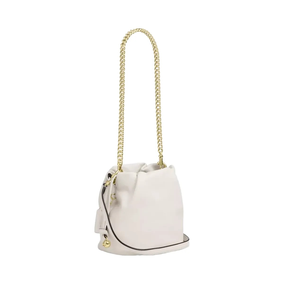 Coach Faye Mini Drawstring Bag in Gold Chalk - HypeFly India View 2