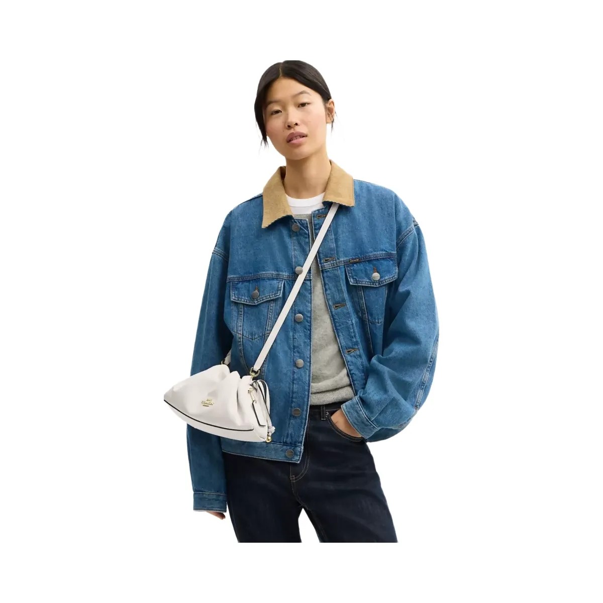 Coach Faye Shoulder Bag in Gold Chalk - HypeFly India View 5