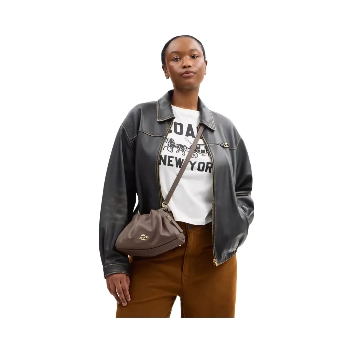 Coach Faye Shoulder Bag in Gold Dark Stone - HypeFly India View 6
