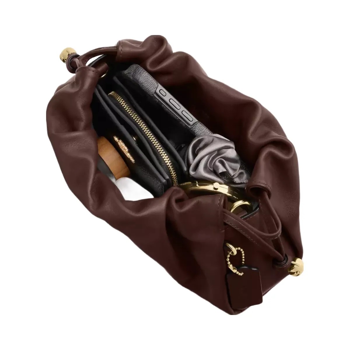 Coach Faye Shoulder Bag in Gold Maple - HypeFly India View 3