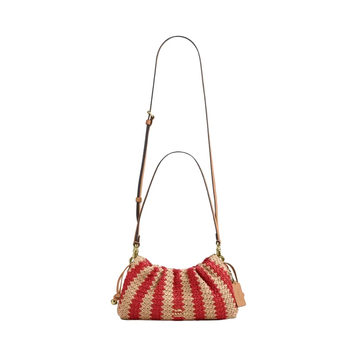 Coach Faye Shoulder Bag in Gold Red Tan - HypeFly India View 6