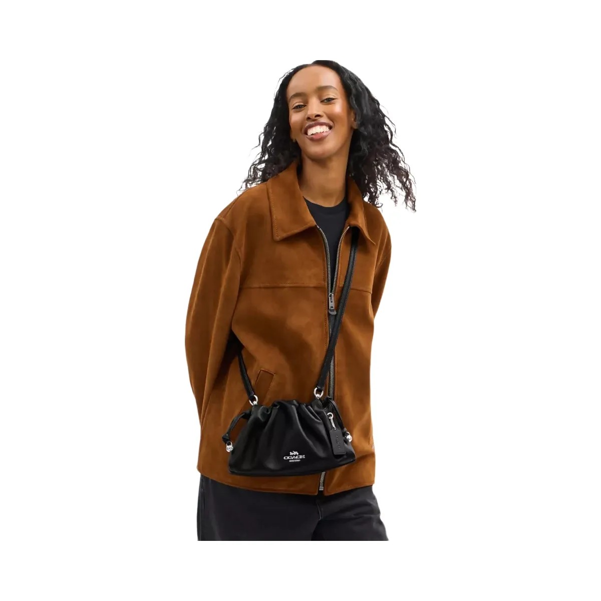 Coach Faye Shoulder Bag in Silver Black - HypeFly India View 5