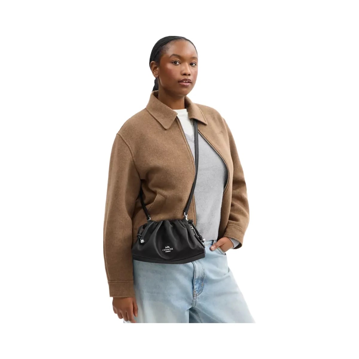 Coach Faye Shoulder Bag in Silver Black - HypeFly India View 6