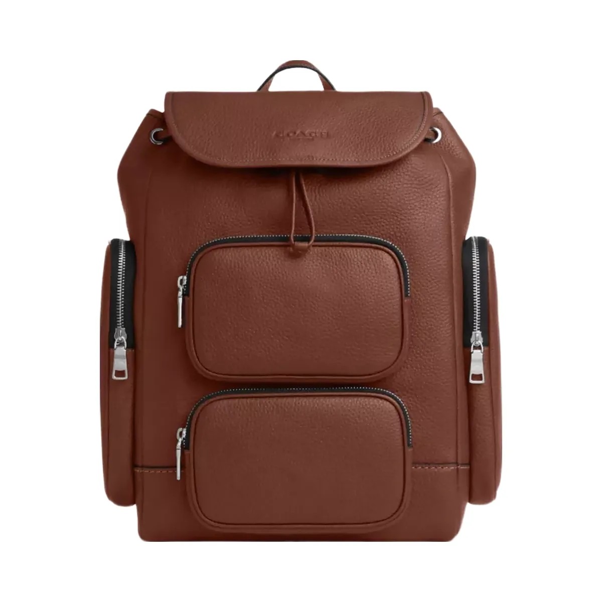 Coach Finn Backpack in Silver Vintage Brown - HypeFly India View 1