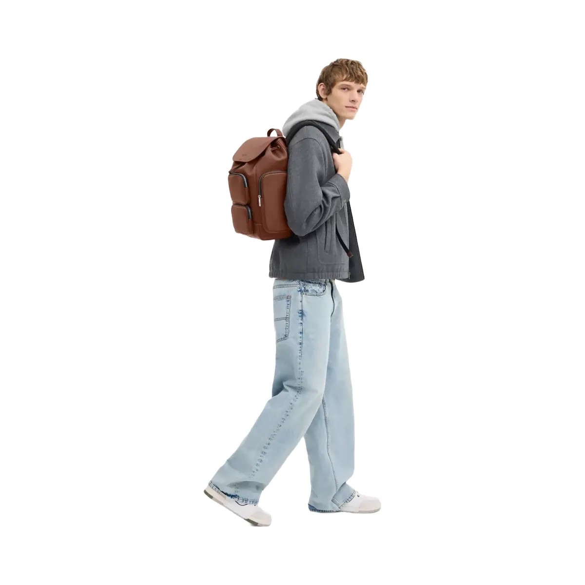Coach Finn Backpack in Silver Vintage Brown - HypeFly India View 4