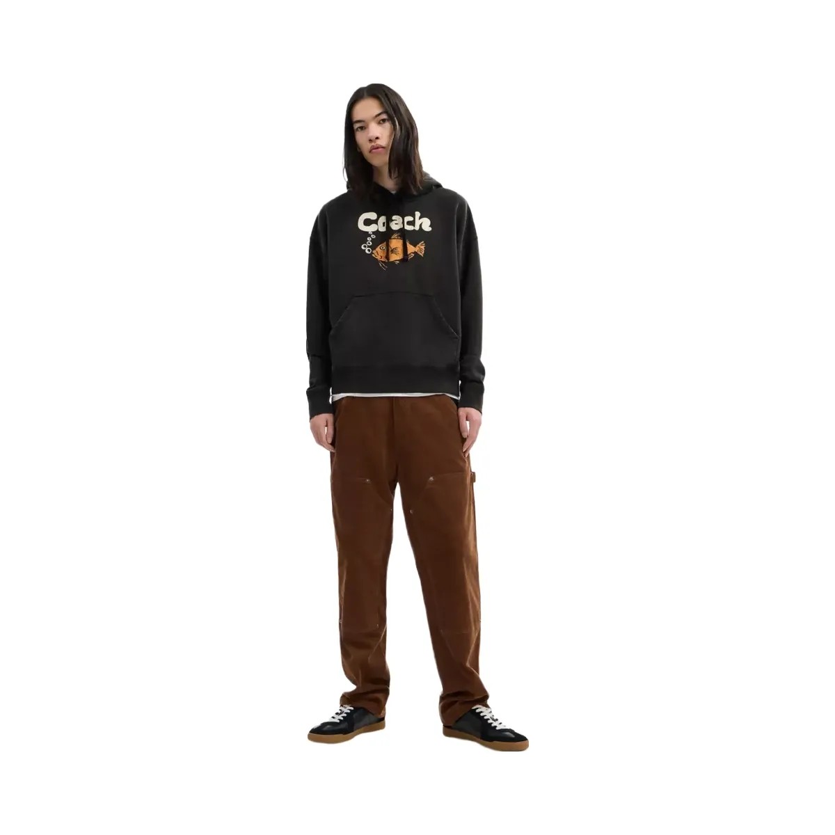Coach Fish Graphic Hoodie in Black - HypeFly India View 4