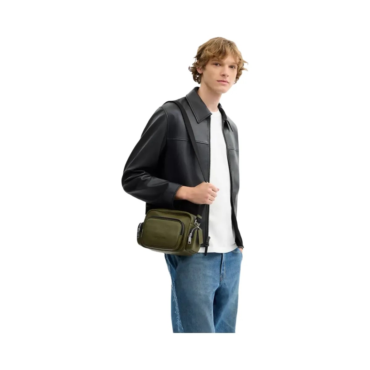 Coach Fletcher Crossbody Bag in Silver Olive - HypeFly India View 4