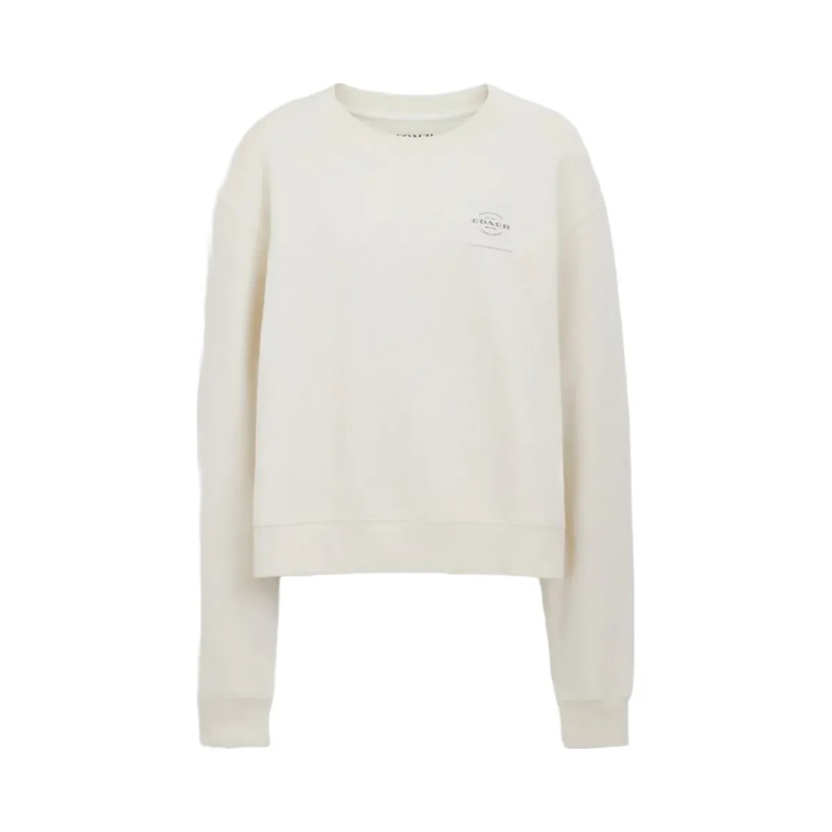 Coach Garment Dye Crewneck Cream - HypeFly India View 1